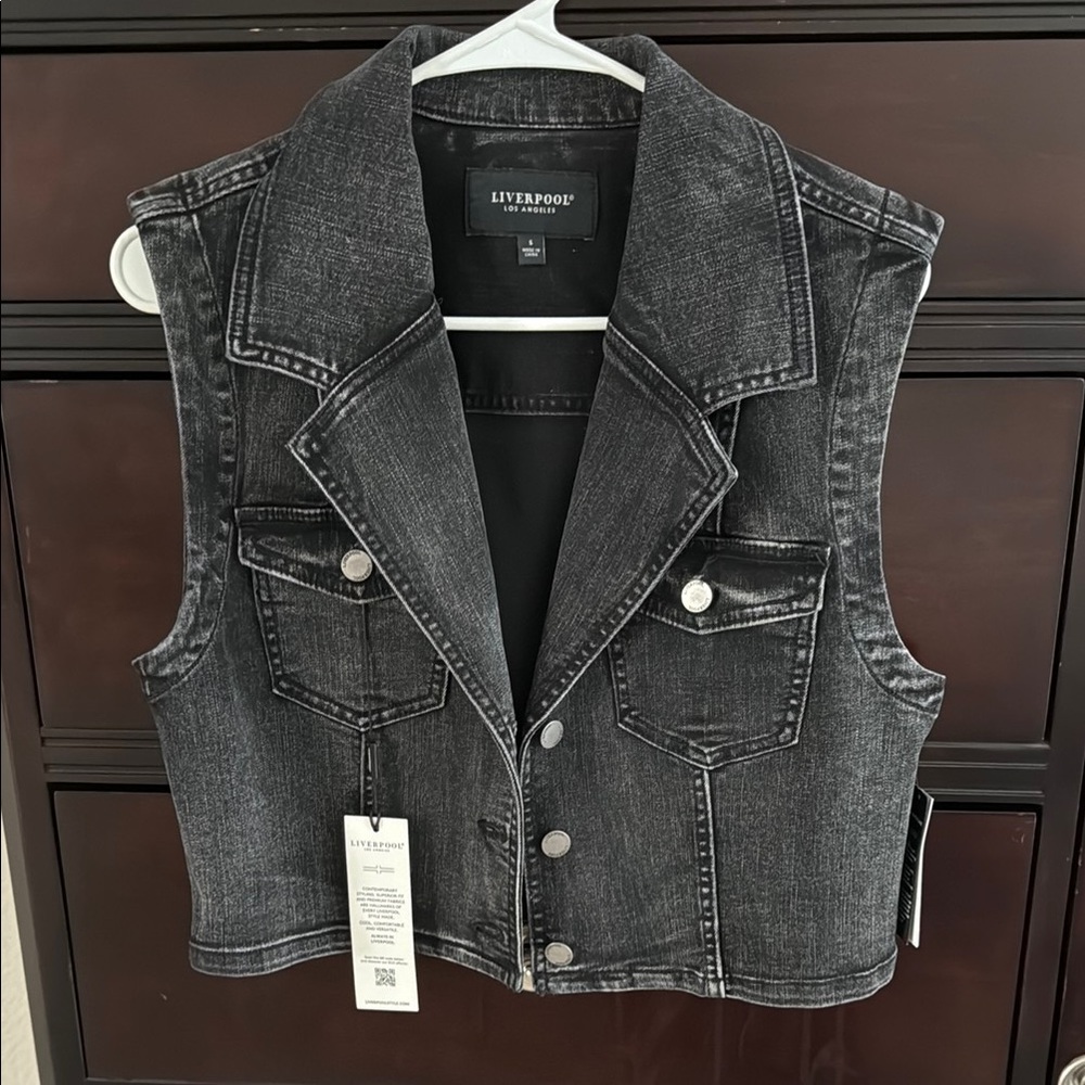 Liverpool Charcoal Denim Vest